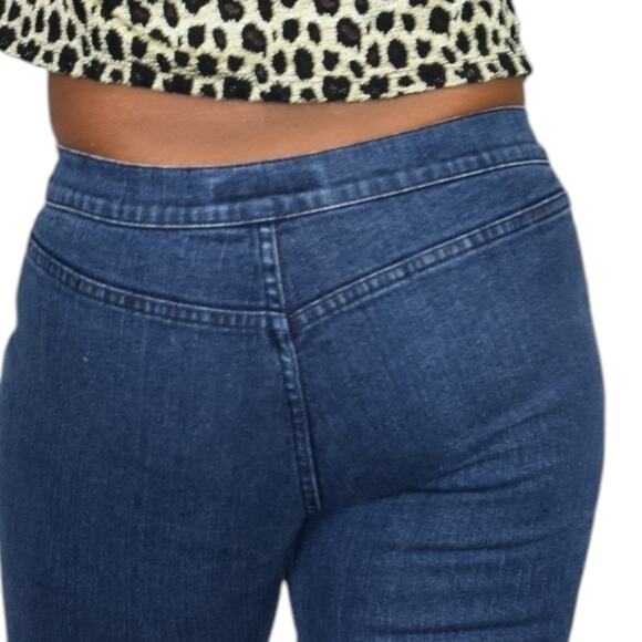 Vintage Tommy Hilfiger Button Fly Jeans Blue Flare Rhinestone Low Rise Retro 2 - Picture 5 of 16